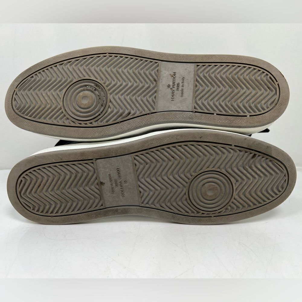 Louis Vuitton Trainer Sneaker Rivoli Boot High Top US 8.5 Mens Monogram Eclipse - Picture 8 of 11